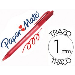 Boligrafo paper mate inkjoy 100 retractil punta media rojo