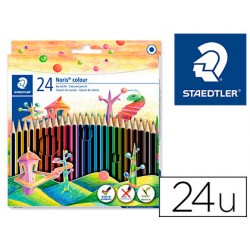 Lapices de colores staedtler wopex ecologico 24 colores en caja