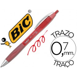 Boligrafo bic atlantis rojo retractil tinta gel punta 1 mm