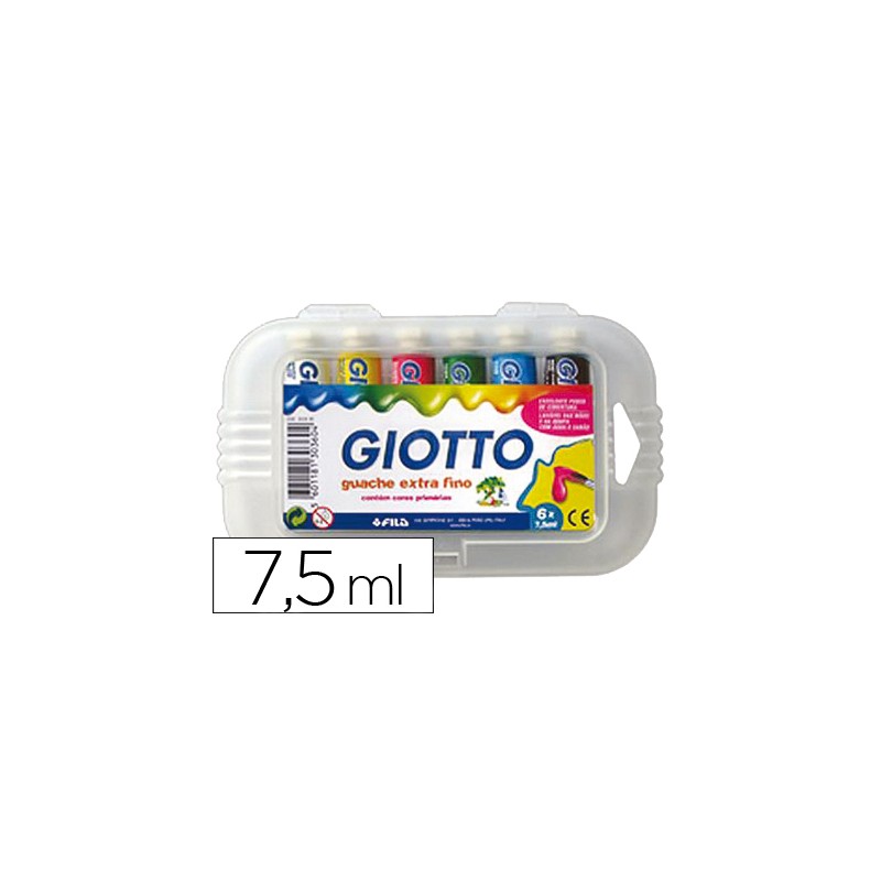 Tempera giotto 7,5 ml 6 colores surtidos 59895-303600