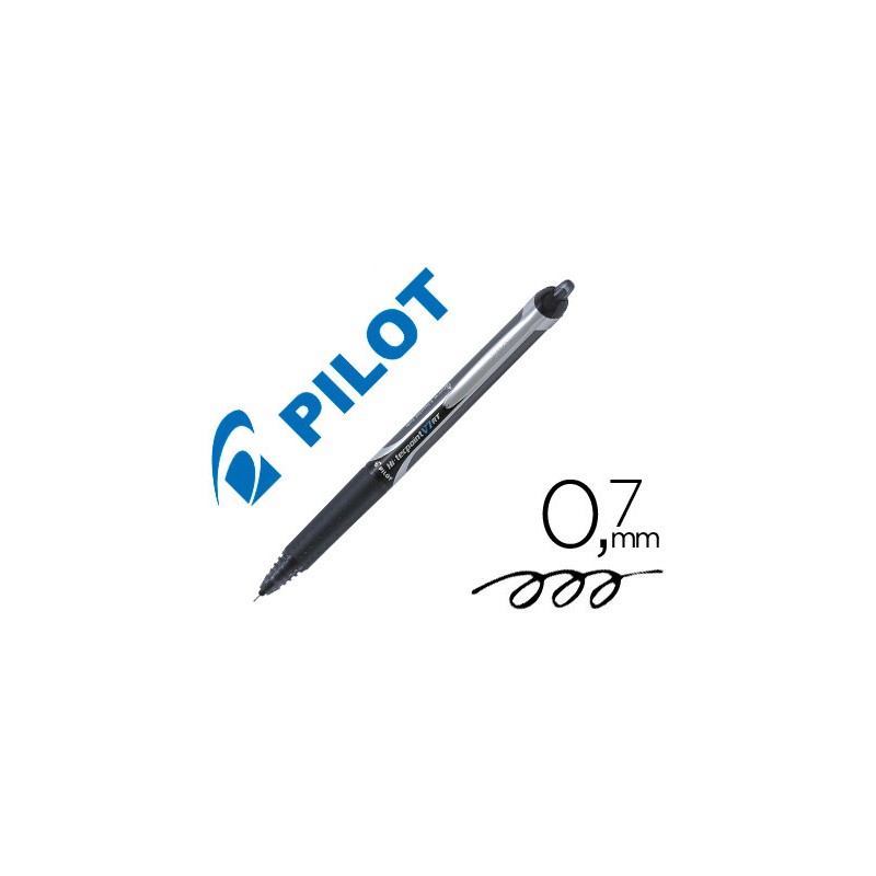 Rotulador pilot punta aguja v-7 retractil negro 0.7 mm