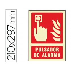 Pictograma syssa señal de pulsador de alarma en pvc