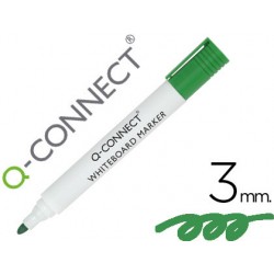 Rotulador q-connect pizarra blanca color verde punta redonda