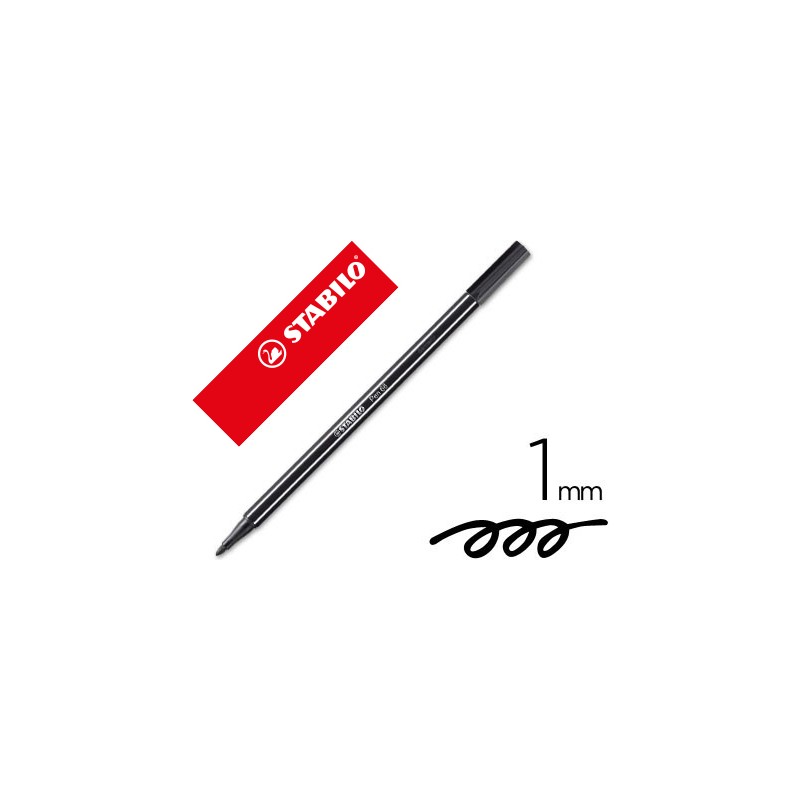 Rotulador stabilo acuarelable pen 68 negro 1 mm 49242-68/46