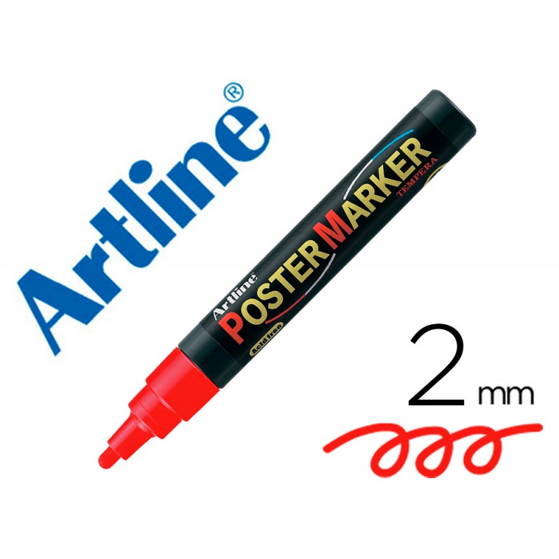Rotulador artline poster marker epp-4-roj punta redonda 2 mm