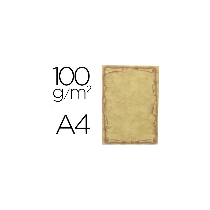 Papel pergamino liderpapel din a4 orla papiro 100 g/m2 paquete