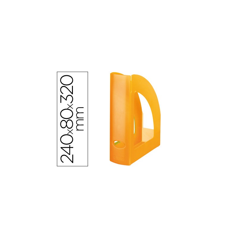 Revistero plastico q-connect naranja translucido 43603-KF04215
