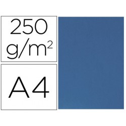 Tapa de encuadernacion q-connect carton din a4 azul simil piel