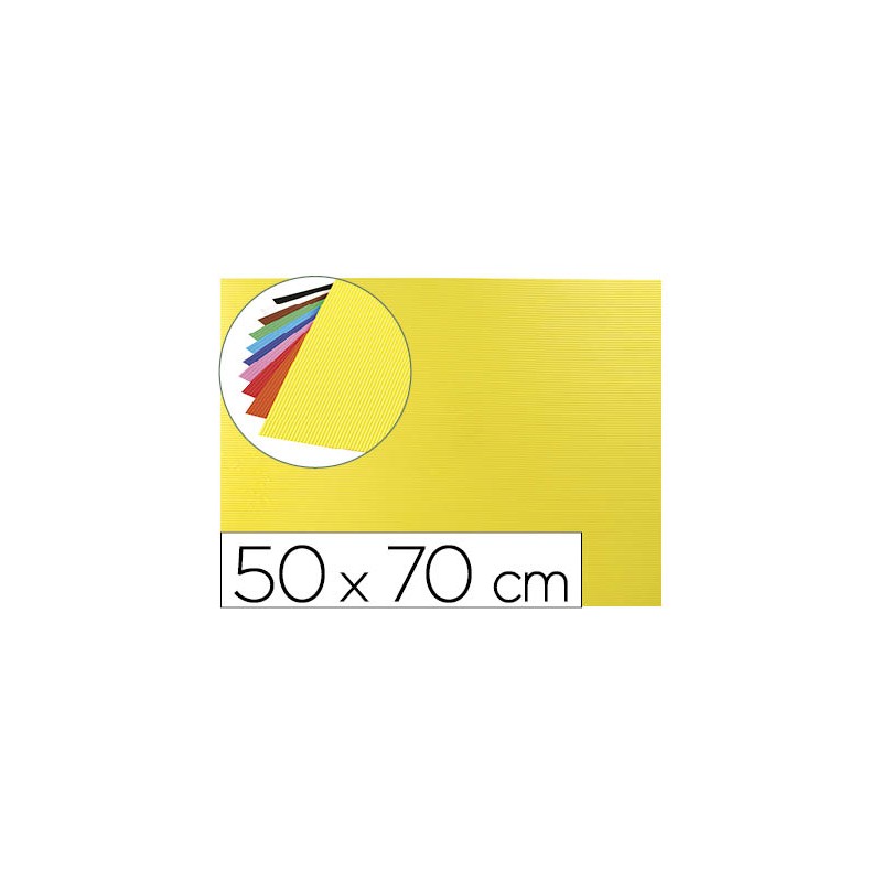 Goma eva ondulada liderpapel 50x70cm 2,2mm de espesor amarillo