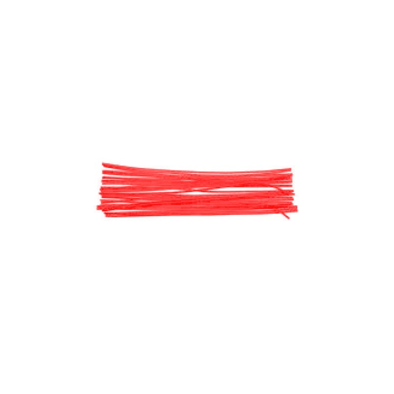 Varillas de chenilles unicolor rojo 50 cm x 0,6 mm blister de