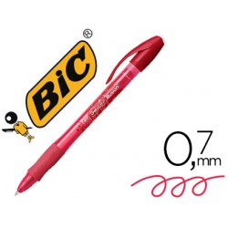 Boligrafo bic gelocity illusion borrable rojo punta de 0,7 mm