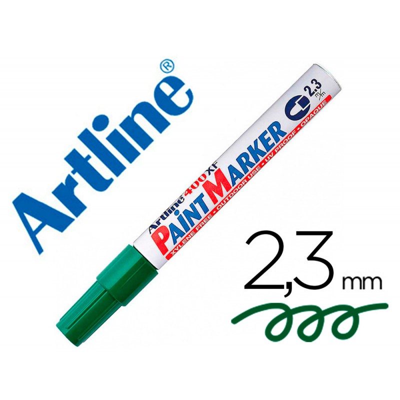 Rotulador artline marcador permanente ek-400 xf verde -punta