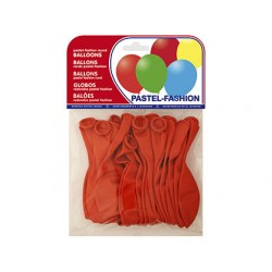 Globos pastel rojo bolsa de 20 unidades 63225-20005