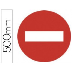 Pictograma syssa señal vial entrada prohibida en acero