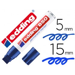 Rotulador edding marcador permanente 850 azul punta biselada