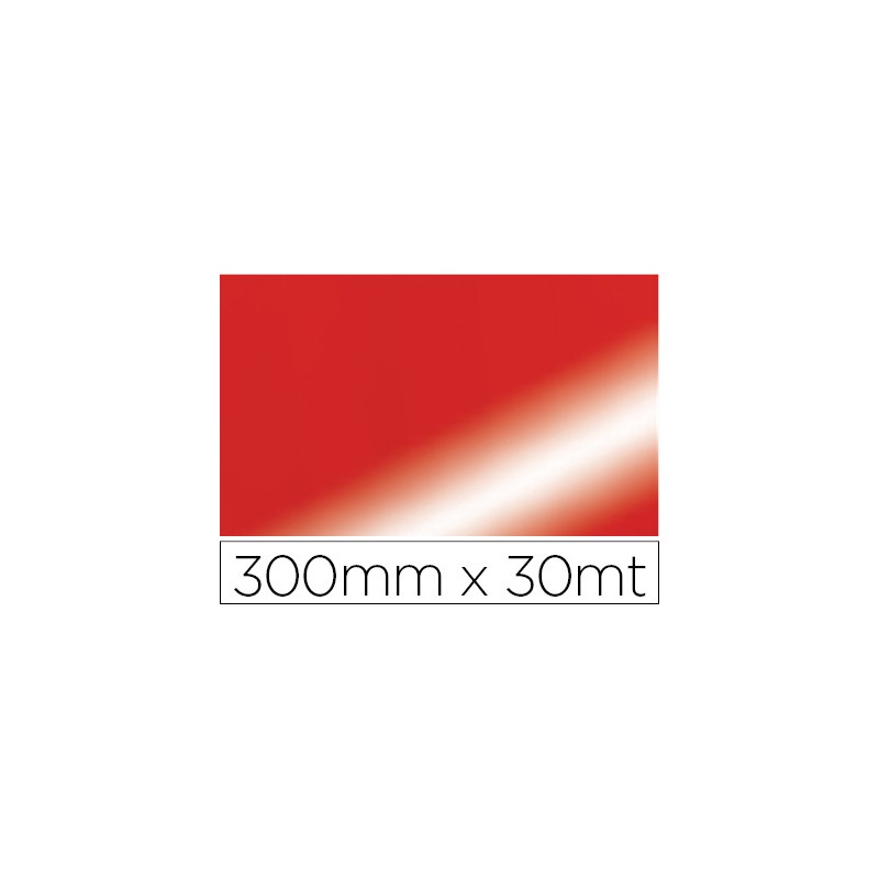 Papel fantasia colibri simple metalizado rojo bobina 300 mm x