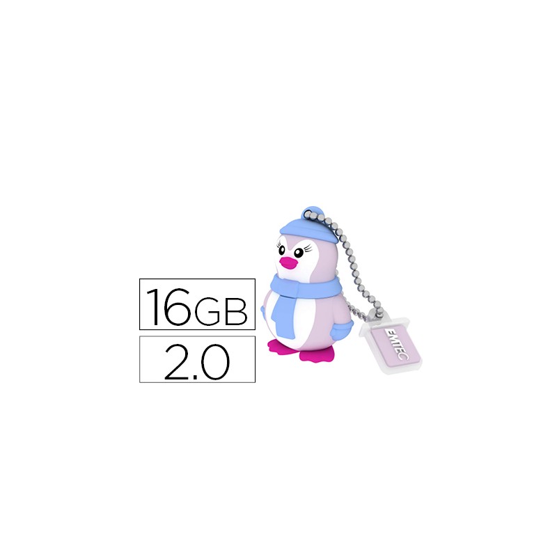 Memoria usb emtec flash 16 gb 2.0 pinguino 154057-E144270