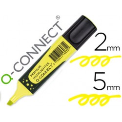 Rotulador q-connect fluorescente amarillo premium punta