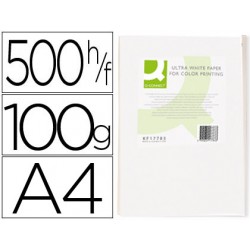 Papel fotocopiadora q-connect ultra white din a4 100 gramos
