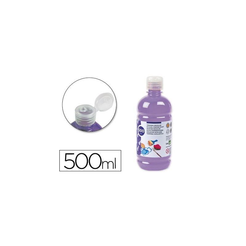 Tempera liquida liderpapel escolar 500 ml lila 59203-TP12