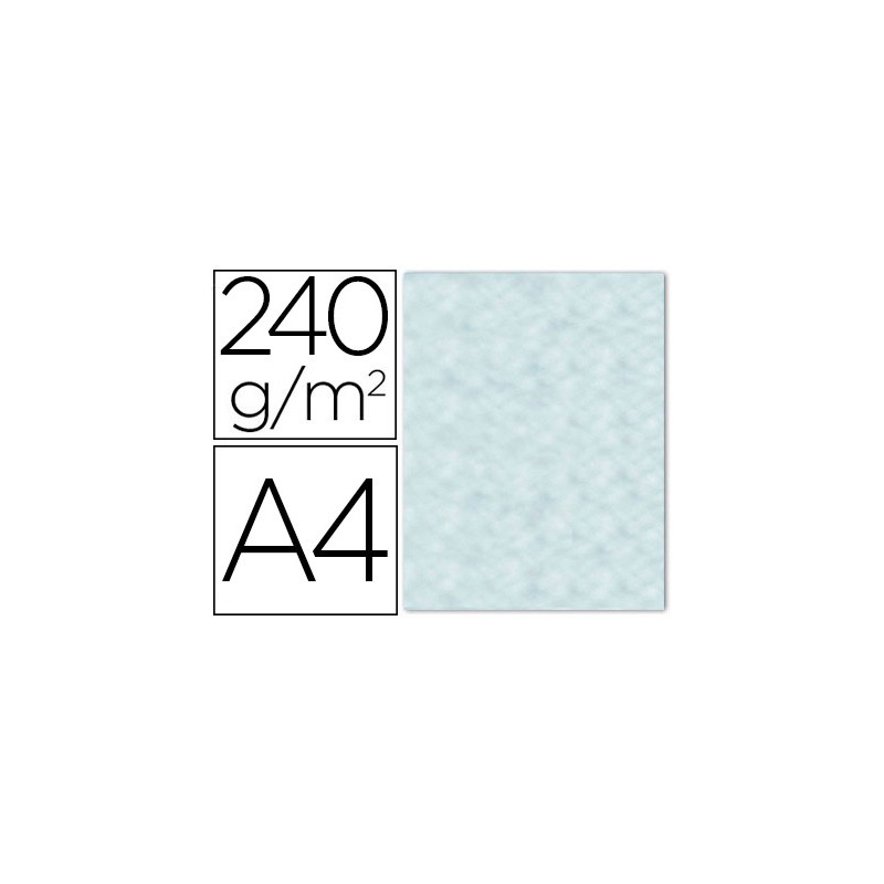 Papel color liderpapel pergamino con bordes a4 240g/m2 azul
