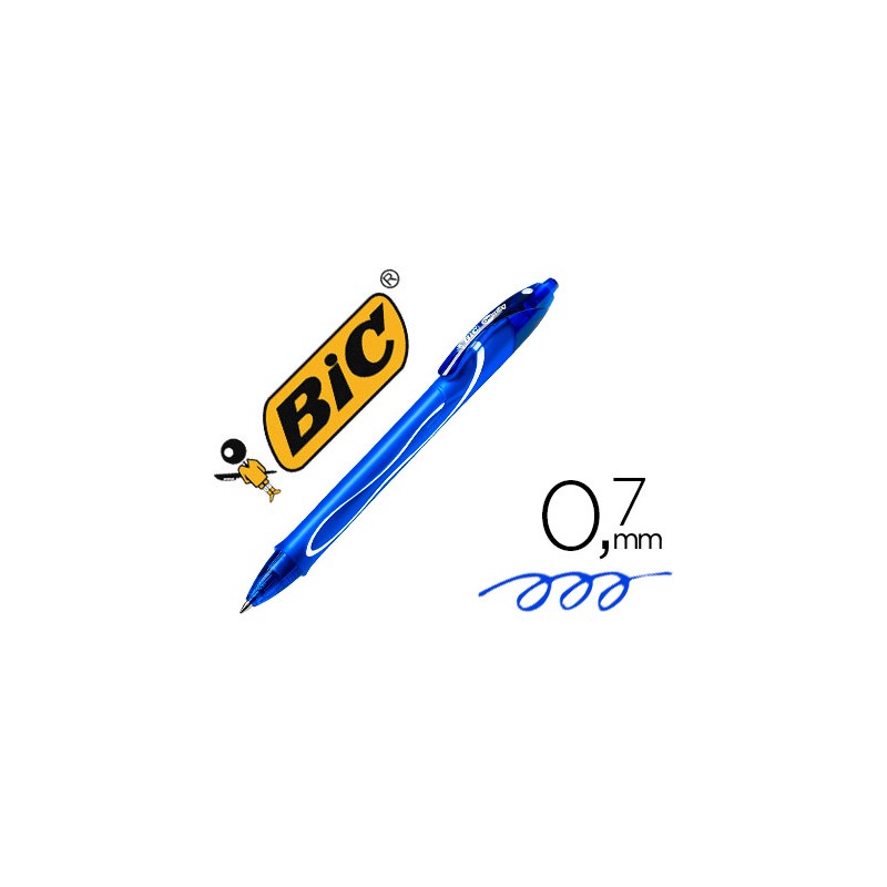 Boligrafo bic gelocity quick dry retractil tinta gel azul punta