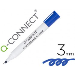 Rotulador q-connect pizarra blanca color azul punta redonda 3.0