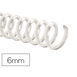 Espiral plastico q-connect transparente 32 5:1 6mm 1,8mm caja