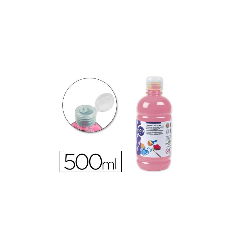 Tempera liquida liderpapel escolar 500 ml rosa 59199-TP08