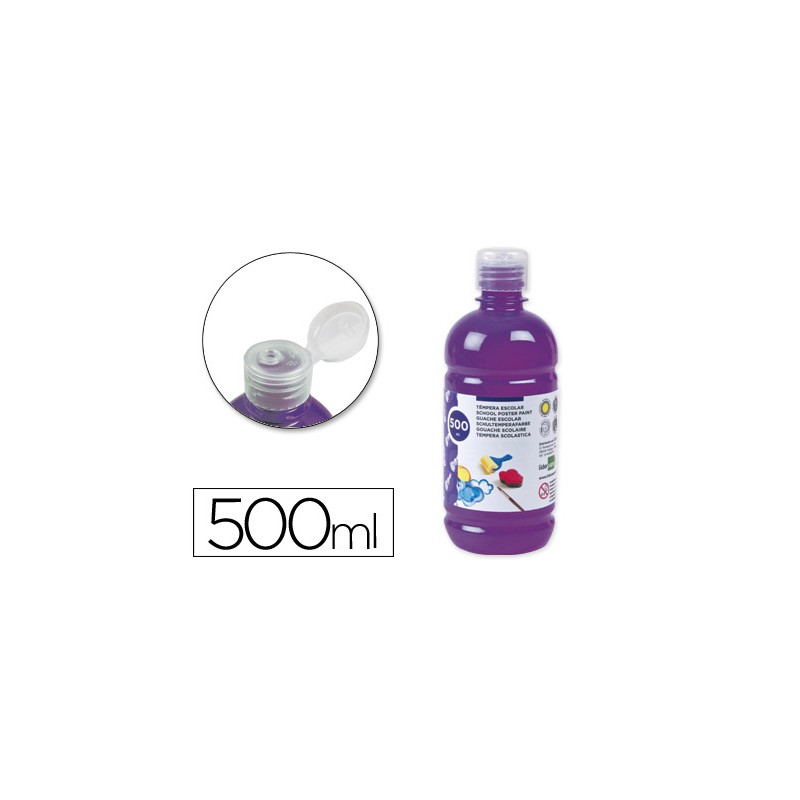 Tempera liquida liderpapel escolar 500 ml violeta 59202-TP11