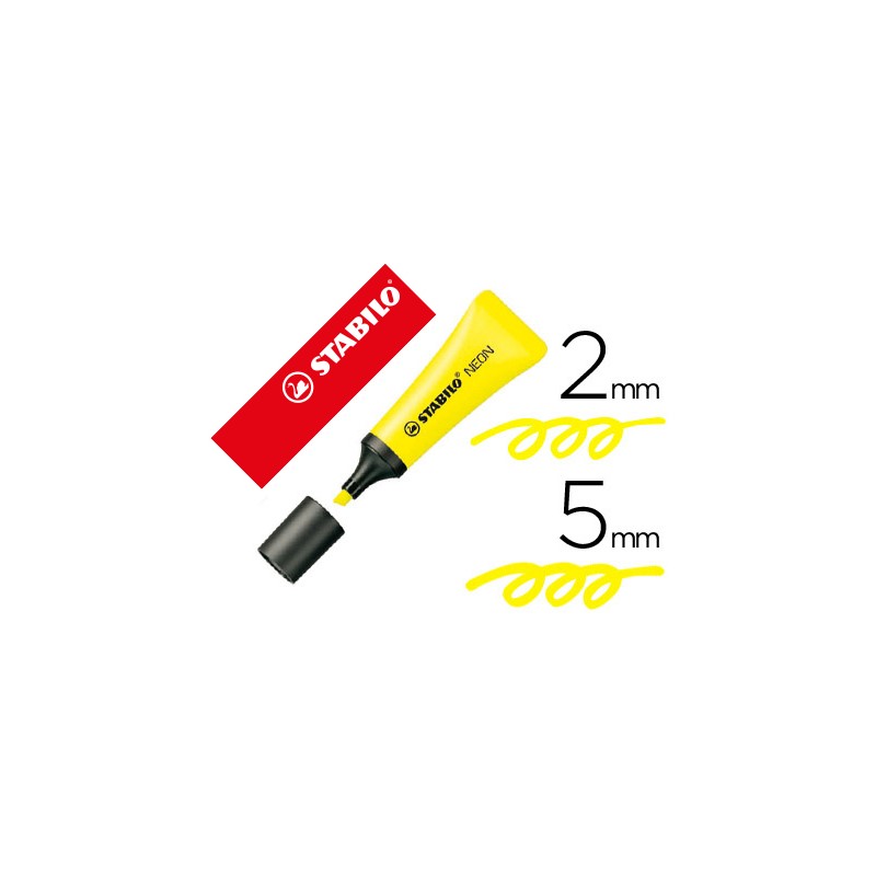 Rotulador stabilo fluorescente 72 amarillo neon 73499-72/24