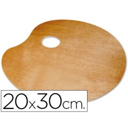 Paleta madera lidercolor ovalada tamaño 20x30 cm grosor 0,3 cm