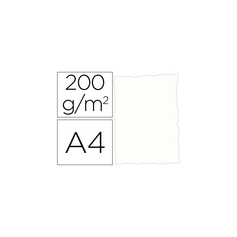 Papel pergamino din a4 troquelado 200 gr color rustico blanco