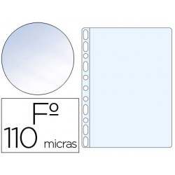 Funda multitaladro q-connect folio pvc 110 micras cristal caja