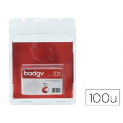Tarjeta pvc para impresora badgy grosor 0,50 mm pack de 100