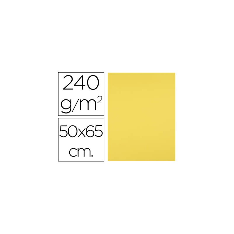 Cartulina liderpapel 50x65 cm 240g/m2 amarillo limon paquete de