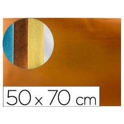 Goma eva liderpapel 50x70 cm espesor 2 mm metalizada naranja