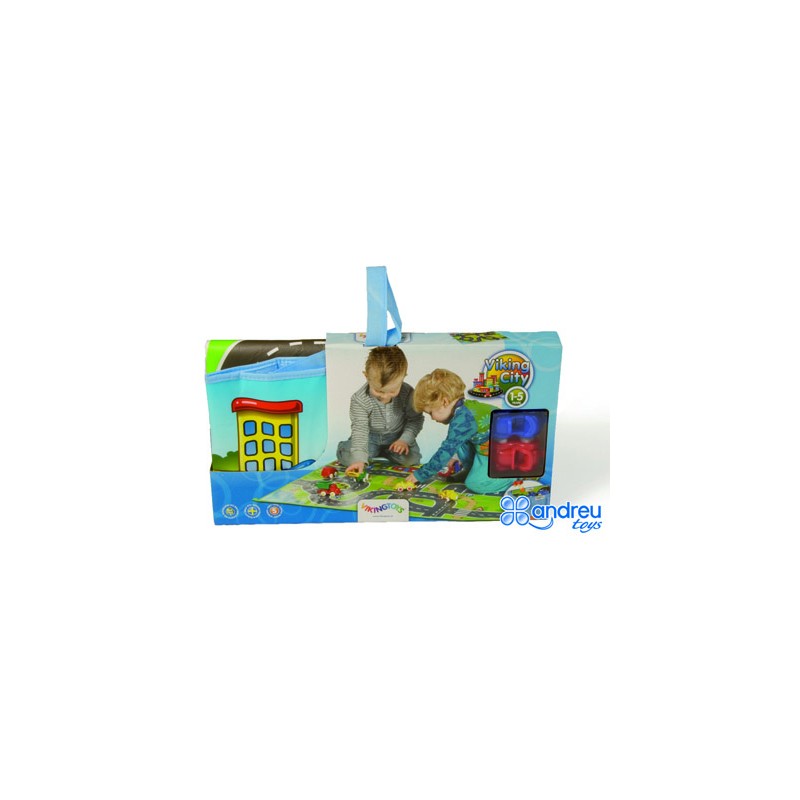 Juego vikingtoys circuito + 2 vehiculos 90x70 cm 68272-25202