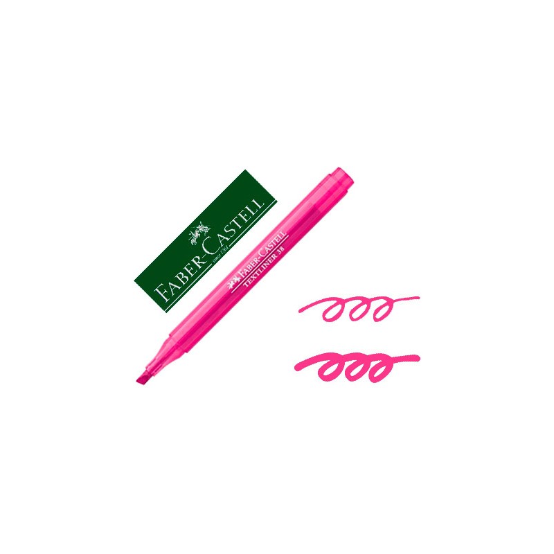 Rotulador faber fluorescente textliner 38 rosa