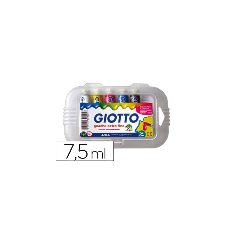 Tempera giotto 7,5 ml 5 colores surtidos