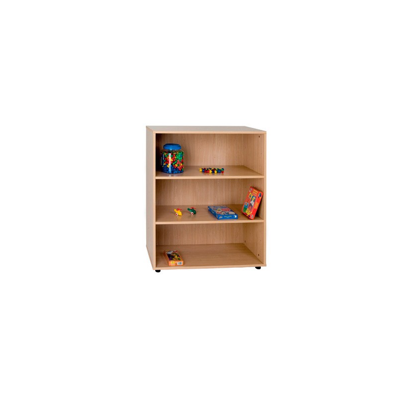 Mueble madera mobeduc intermedio estanteria haya/blanco 90x112x40 cm