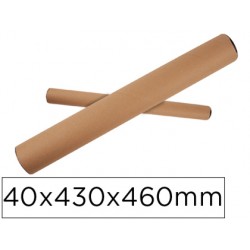 Tubo de carton portadocumento tapa plastico 40x430x460 mm