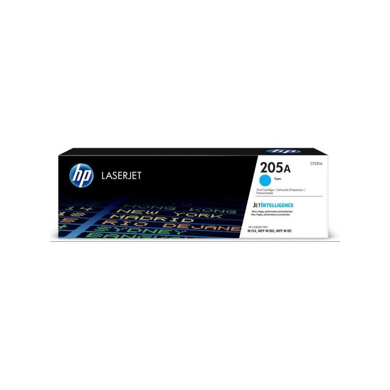 Toner hp 205a laserjet m154a / 154nw / mfp m180n / 181fw cian 900 paginas