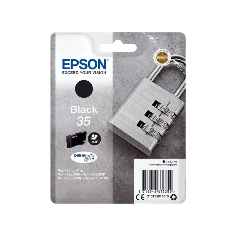 Ink-jet epson 35 t3581 pro wf-4720dwf / 4725dwf / 4730dtwf / 4740dtwf negro 900 paginas