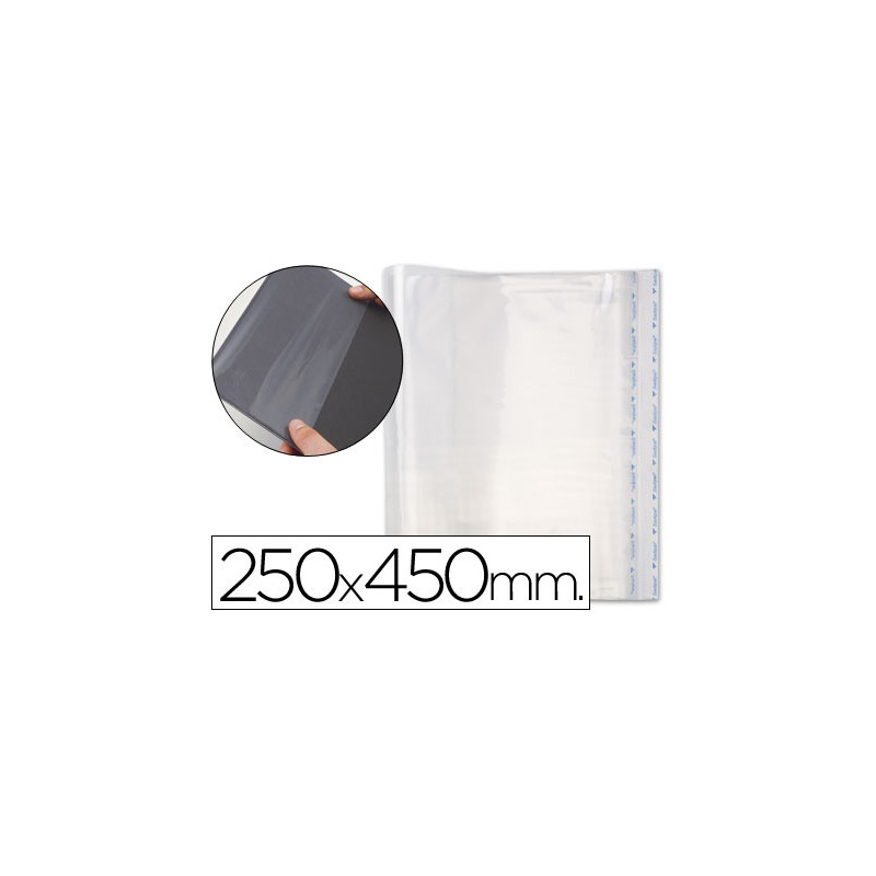 Forralibro pp ajustable adhesivo 250x450mm -blister