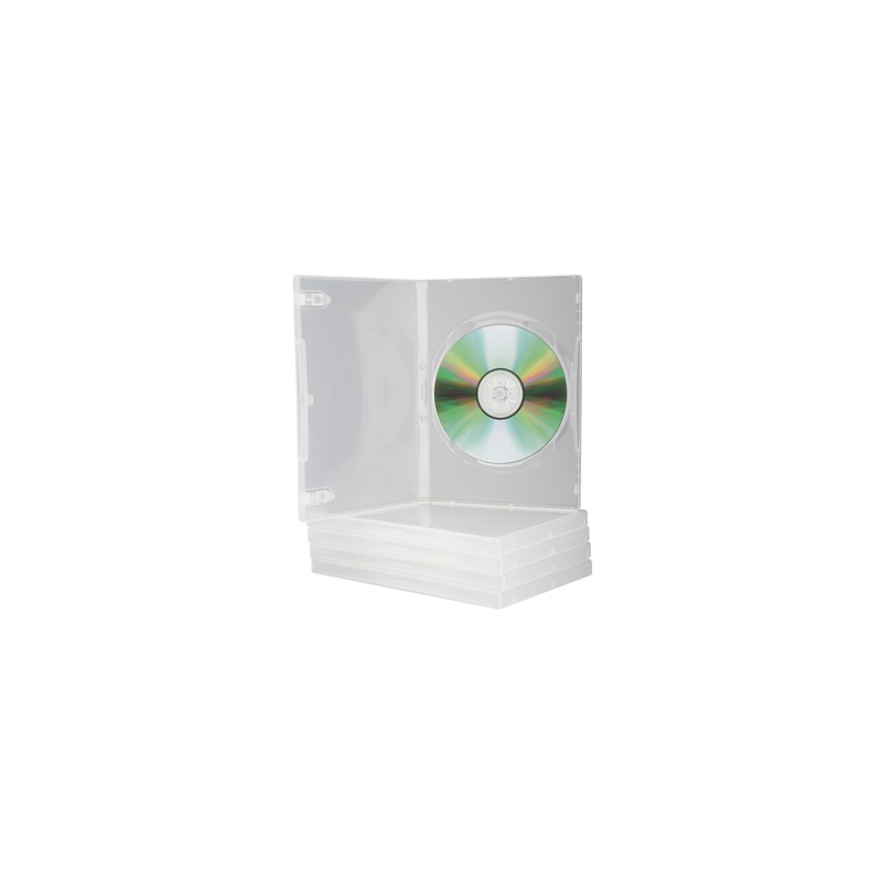 Caja dvd q-connect transparente pack de 5 unidades