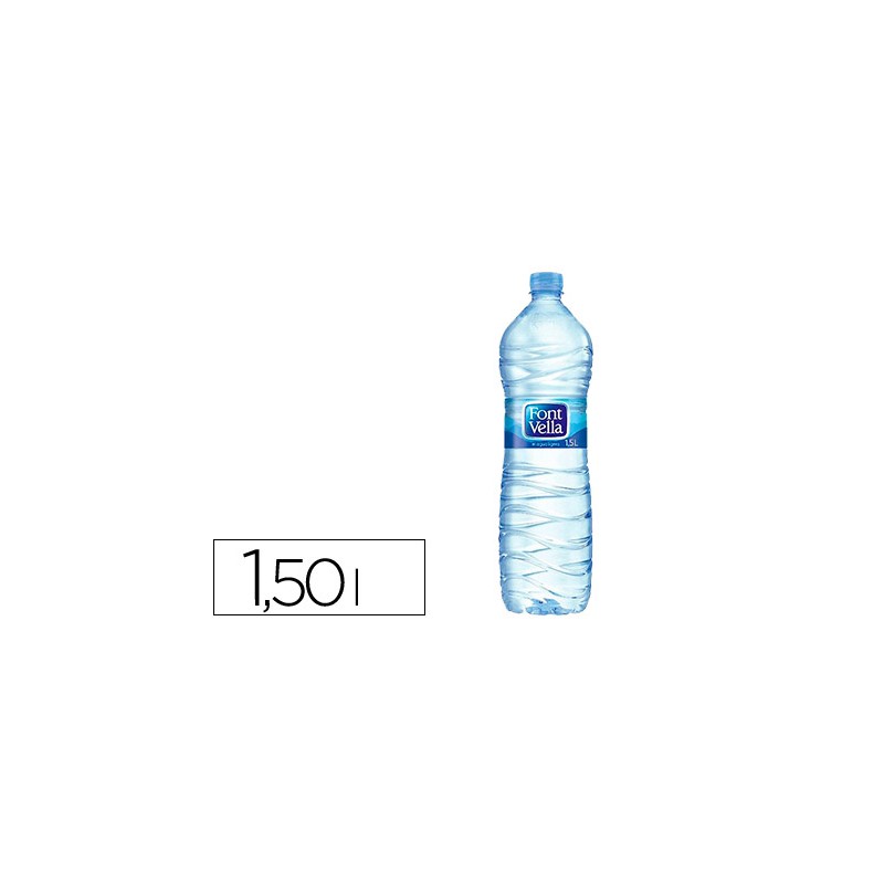 Agua mineral natural font vella botella sant hilari 1,5l