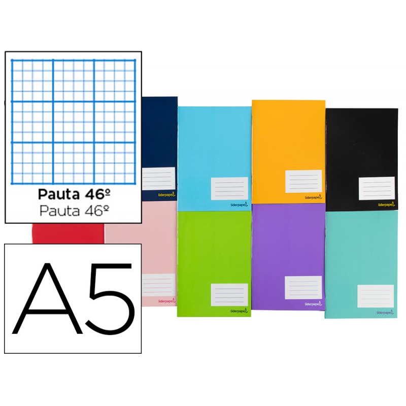 Libreta liderpapel write a5 32 hojas 60 g/m2 rayado nº 46 colores surtidos