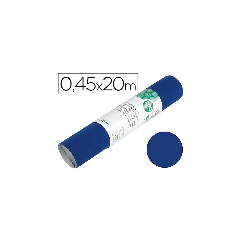 Rollo adhesivo liderpapel unicolor azul brillo rollo de 0,45 x 20 mt
