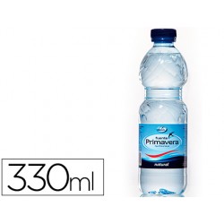 Agua mineral natural fuente primavera botella de 330ml